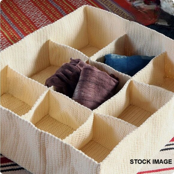 IKEA Komplement Drawer Organizer Ivory Crochet 9-Compartments Storage #0825255B - Picture 2 of 8